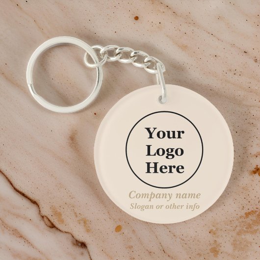 Eenvoudig beige minimalistisch sleutelhanger