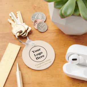 Eenvoudig beige minimalistisch sleutelhanger
