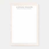 Eenvoudig Beige Modern Minimalist Post-it® Notes (Voorkant)