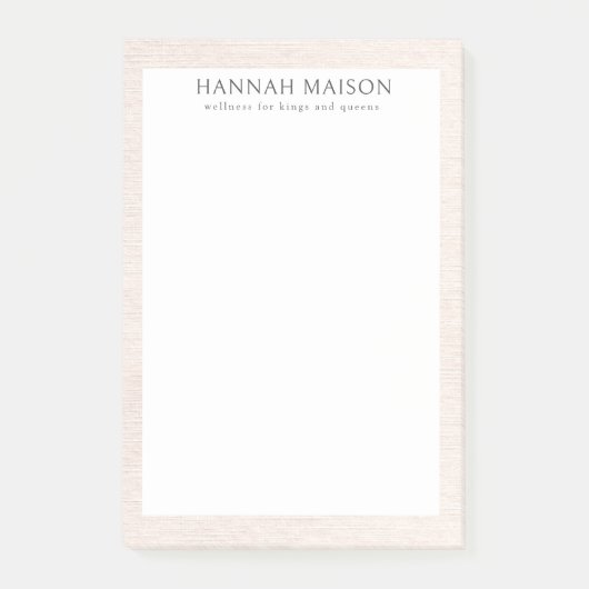 Eenvoudig Beige Modern Minimalist Post-it® Notes (Voorkant)