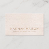 Eenvoudig Beige Modern Minimalist Visitekaartje (Voorkant)