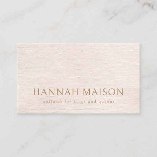 Eenvoudig Beige Modern Minimalist Visitekaartje (Voorkant)