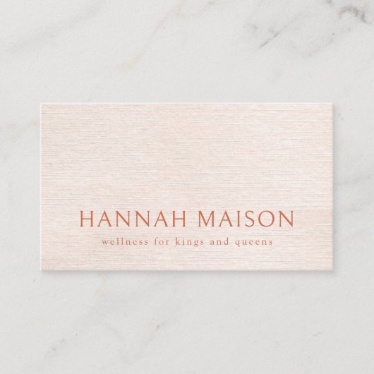 Eenvoudig Beige Modern Minimalist Visitekaartje (Voorkant)