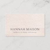 Eenvoudig Beige Modern Minimalist Visitekaartje (Voorkant)