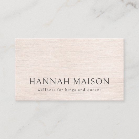 Eenvoudig Beige Modern Minimalist Visitekaartje (Voorkant)