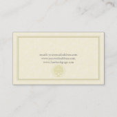 Eenvoudig beige monochromatische damasks advocaat visitekaartje (Achterkant)