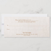 EENVOUDIG BEige Salon Boutique Gift Certificate (Achterkant)