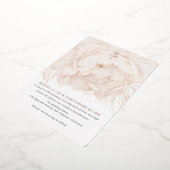 Eenvoudig beige, waterverf pony modern rosegold folie uitnodiging (Gedraaid)