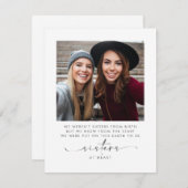 Eenvoudig, ben je mijn Bridesmaid foto? (Voorkant / Achterkant)