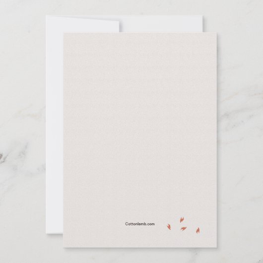 Eenvoudig Bereavement - Hartelijk dank Bedankkaart (Achterkant)