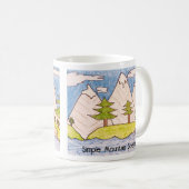 Eenvoudig berglandschap koffiemok (Voorkant rechts)
