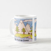 Eenvoudig berglandschap koffiemok (Voorkant links)