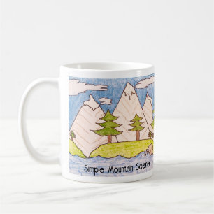 Eenvoudig berglandschap koffiemok