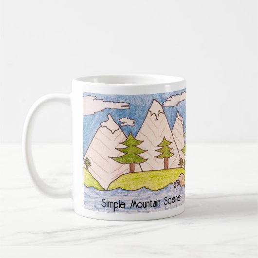 Eenvoudig berglandschap koffiemok (Links)