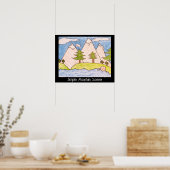 Eenvoudig berglandschap poster (Keuken)