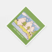 Eenvoudig berglandschap servet (Hoek)