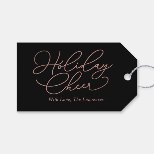 Eenvoudig Bericht BEWERKBAAR KLEUR Vakantie Gift L Cadeaulabel (Voorkant (Horizontaal))