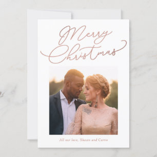 Eenvoudig Bericht BEWERKBARE KLEUR Kerstfotokaart Feestdagenkaart