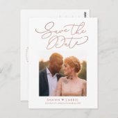 Eenvoudig bericht EDITABLE KLEUR sparen de Datum Briefkaart (Voorkant / Achterkant)