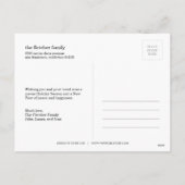 Eenvoudig bericht Kerstmis / Vakantie Fotokaart Feestdagenkaart (Achterkant)