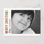 Eenvoudig bericht Kerstmis / Vakantie Fotokaart Feestdagenkaart (Voorkant)