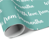 Eenvoudig  bericht | Naam Patroon Gift Cadeaupapier (Rol Hoek)