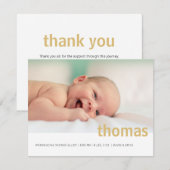 Eenvoudig bericht van de Foto van de NaamFoto Baby Aankondiging (Voorkant / Achterkant)
