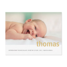 Eenvoudig bericht van de Foto van de NaamFoto Baby