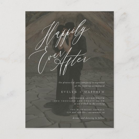 Eenvoudig bericht&W altijd na het schrijven van ee Uitnodiging Briefkaart (Voorkant)