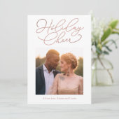 Eenvoudig berichtenscan COLOR Holiday Photo Card Feestdagenkaart (Staand voorkant)