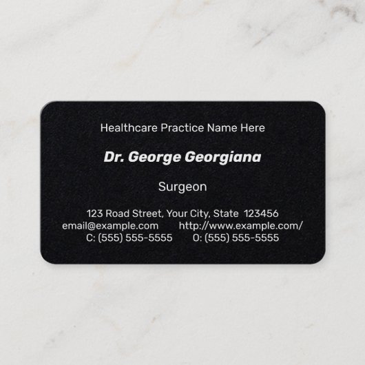 Eenvoudig, bescheiden en minimaal Visitekaartje (Voorkant)