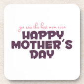 Eenvoudig beste Moederdag | ONDERZETTER (Voorkant)