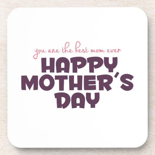 Eenvoudig beste Moederdag | ONDERZETTER (Voorkant)
