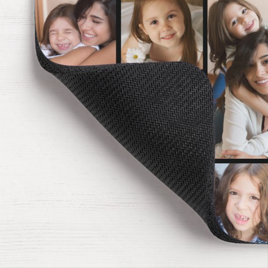 Eenvoudig BESTE MOM OOIT 8 Fotocollage Aangepast Muismat (Hoek)