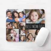 Eenvoudig BESTE MOM OOIT 8 Fotocollage Aangepast Muismat (Met muis)