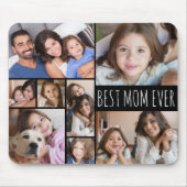Eenvoudig BESTE MOM OOIT 8 Fotocollage Aangepast Muismat (Voorkant)