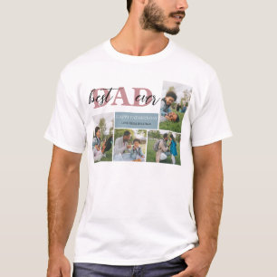 Eenvoudig Beste Pap Ooit Vaders Dag Pap 4 foto T-S T-shirt