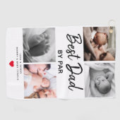 Eenvoudig Beste Pap van Par Afbeelding Collage | P Golfhanddoek (Horizontaal)