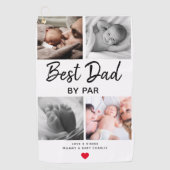 Eenvoudig Beste Pap van Par Afbeelding Collage | P Golfhanddoek (Voorkant)