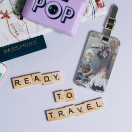 Eenvoudig beste papa ooit foto Bagagelabel