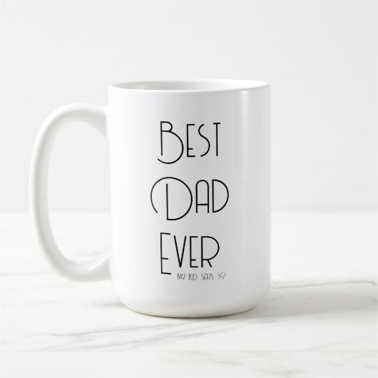 Eenvoudig Beste Papa Ooit Grappig Koffiemok (Links)
