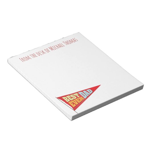 Eenvoudig beste vader ooit Pennant Minimal Vaderda Notitieblok (Schuin)