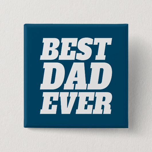 Eenvoudig beste vader ooit Vaderdag | Pin-Button Vierkante Button 5,1 Cm (Voorkant)