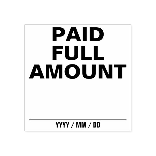 Eenvoudig "BETAALBEDRAG" Rubberstempel (Afrduk)