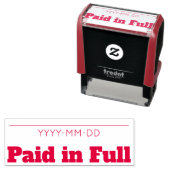 Eenvoudig "betaald in volledig" rubberstempel  zelfinktende stempel (In situ)