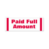 Eenvoudig "betaald volledig bedrag" Rubberstempel Zelfinktende Stempel (Design)