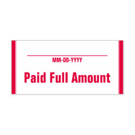 Eenvoudig "betaald volledig bedrag" Rubberstempel Zelfinktende Stempel