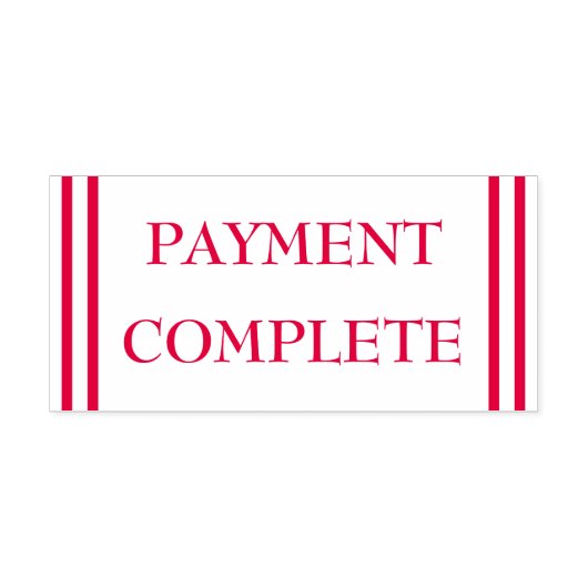 Eenvoudig "BETALINGSCOMPLETE" Rubberstempel Zelfinktende Stempel (Design)