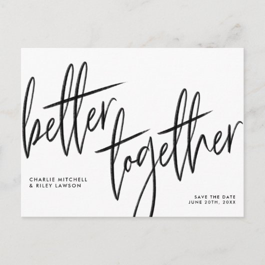 Eenvoudig beter samen manuscript sparen de Datum Briefkaart (Voorkant)