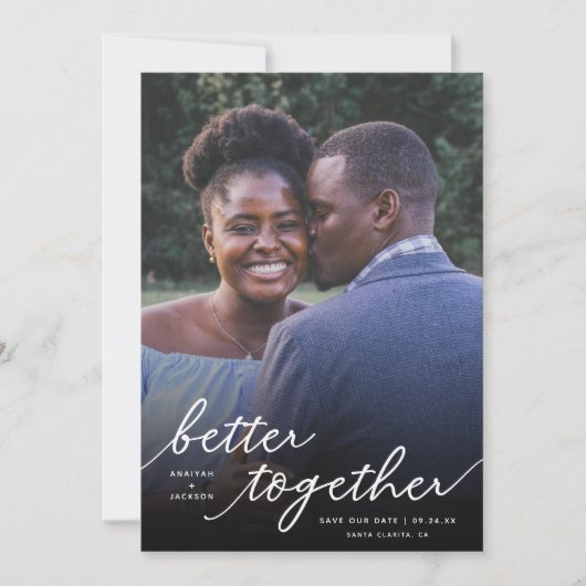 Eenvoudig beter samen Manuscript Volledige Foto | Save The Date (Voorkant)